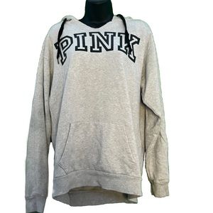 Pink Victoria’s Secret V-Neck Gray Hoodie
